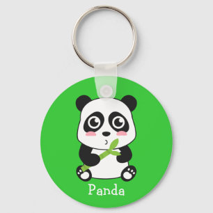 Niedlicher und Cuddly Baby-Panda Schlüsselanhänger