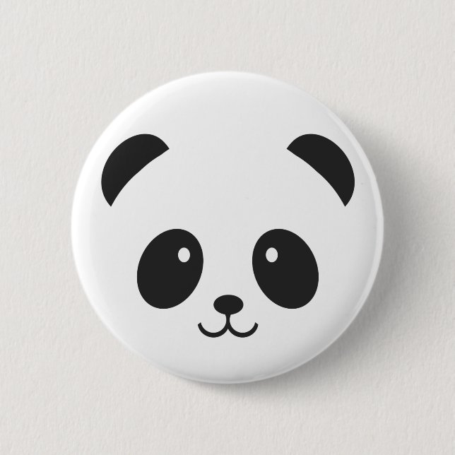 Niedlicher und Cuddly Panda-Button-Knopf Button (Vorderseite)