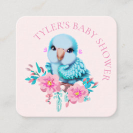 Niedlicher und erlesener Blauer Babypapagei Begleitkarte