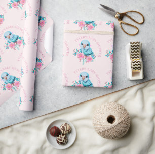 Niedlicher und erlesener Blauer Babypapagei Geschenkpapier