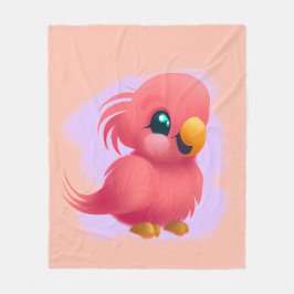 Niedlicher und erlesener Pink-Babypapagei Fleecedecke