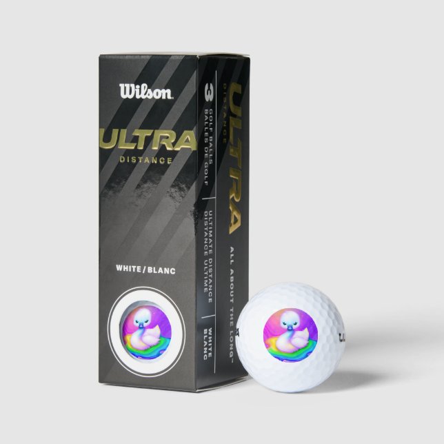 Niedlicher und farbenfroher Baby Swan Golfball (Verpackungen)
