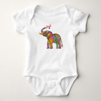 Niedlicher und farbenfroher Elefant