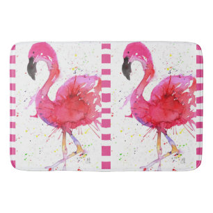 Niedlicher und farbenfroher Flamingo-Bademantel Badematte