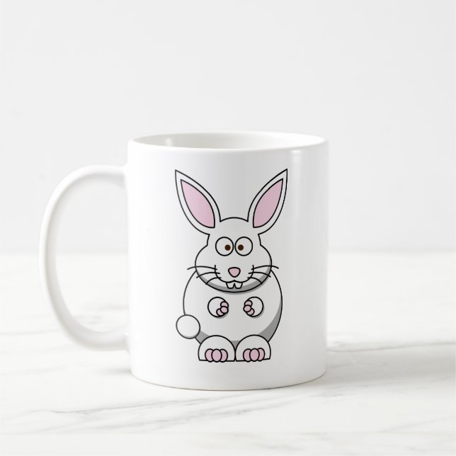Niedlicher und farbenfroher Hase Kaffeetasse (Links)