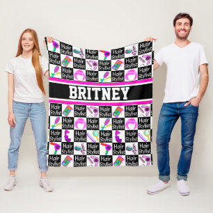 NIEDLICHER UND FARBLICHER PERSONALISIERTER HAARESY FLEECEDECKE