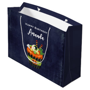 Niedlicher und grauenhafter Halloween Cupcake mit Große Geschenktüte