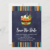 Niedlicher und grauenhafter Halloween Cupcake mit