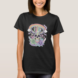 Niedlicher und grauenhafter Schädel T-Shirt