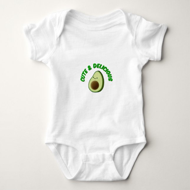 Niedlicher und köstlicher Avocado Baby Strampler (Vorderseite)