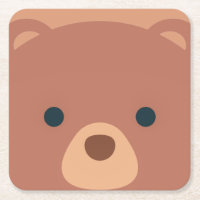 Niedlicher und kuscheliger Braunbär | UNTERSETZER