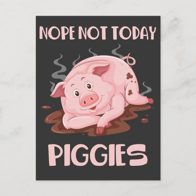 Niedlicher und leichter Schweinefarm Postkarte (Vorderseite)