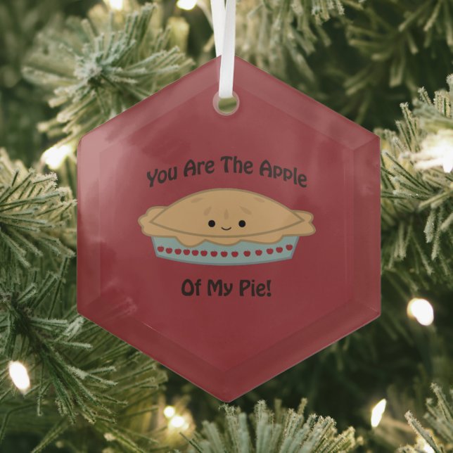 Niedlicher und lustiger Apple My Pie Ornament Aus Glas (Insitu)