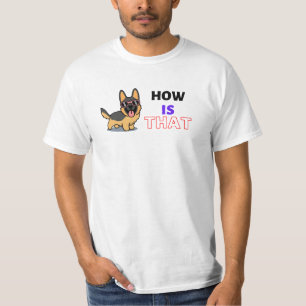 Niedlicher und lustiger Deutscher Hirte in Pocket  T-Shirt