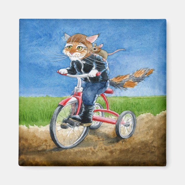 Niedlicher und lustiger Dream-Magnet für Katzen un Magnet (Vorne)