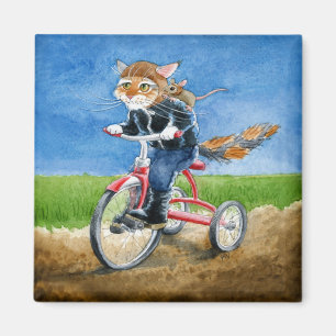 Niedlicher und lustiger Katzen- u. Magnet