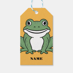 Niedlicher und lustiger kleiner Frosch zurück in d Geschenkanhänger