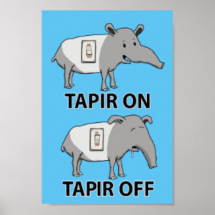 Niedlicher und lustiger Tapir auf Tapir weg Poster