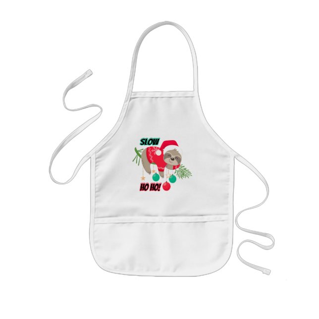 Niedlicher und lustiger Weihnachtsmann-Slow Ho Ho Kinderschürze (Vorne)