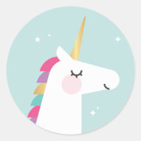 Niedlicher und moderner Regenbogen Einhorn Geburts