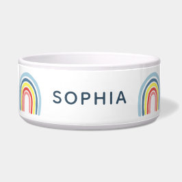 Niedlicher und moderner Regenbogenhund Napf