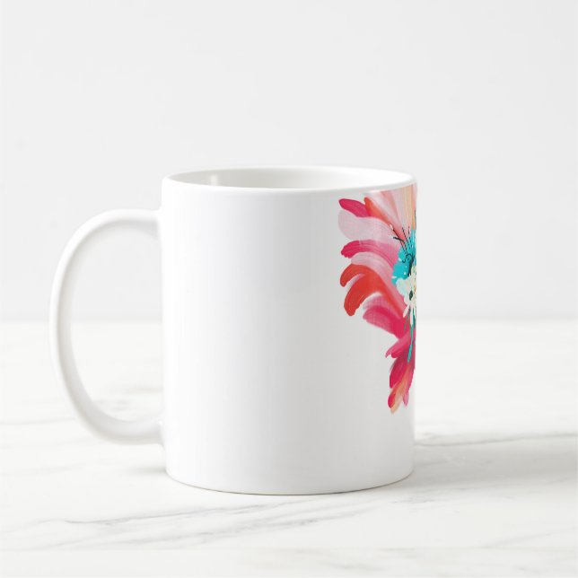 Niedlicher und schöner rosafarbener Flamingo-Mexic Kaffeetasse (Links)