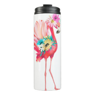Niedlicher und schöner rosafarbener Flamingo-Mexic Thermosbecher