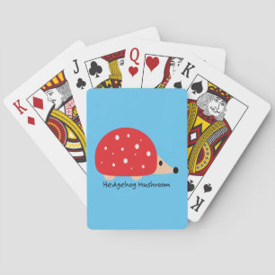 Niedlicher und sonniger Igel Pilz Spielkarten