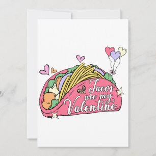 Niedlicher und sonniger Valentinstag für Taco-Lieb Einladung