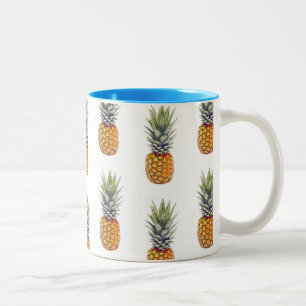 Niedlicher und Spaß-Ananas-Muster-Entwurf Zweifarbige Tasse