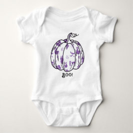 Niedlicher und Spooker Lila Jack-O’-Lantern Baby Strampler