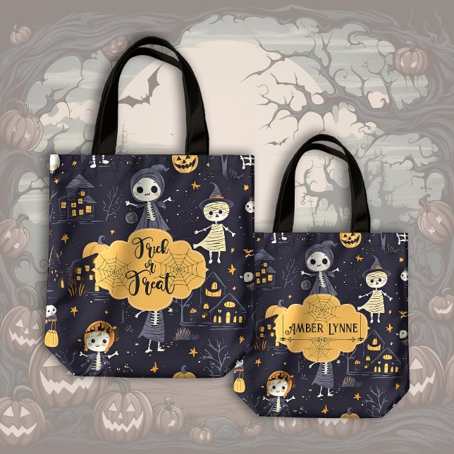 Niedlicher und Spooky Ghouls Trick oder Treat Hall Tasche (Von Creator hochgeladen)