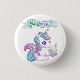 Niedlicher Unicorn Button
