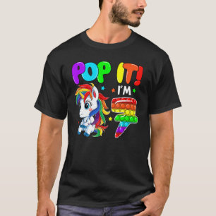 Niedlicher Unicorn Fidget Toys Pop Es ich bin 7 Ki T-Shirt