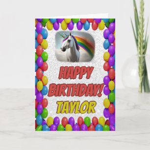 Niedlicher Unicorn-Gruß zum Geburtstag Karte