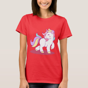 Niedlicher Unicorn-Hintergrund T-Shirt