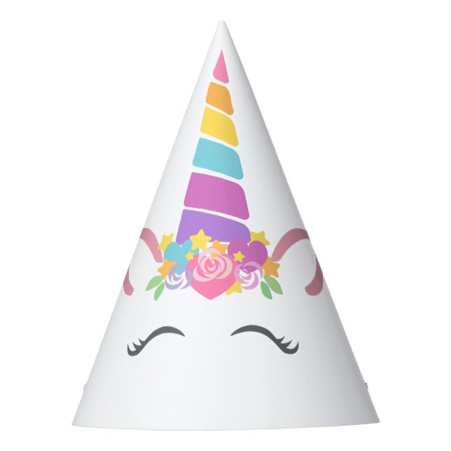 Niedlicher Unicorn Partyhütchen (Vorderseite)