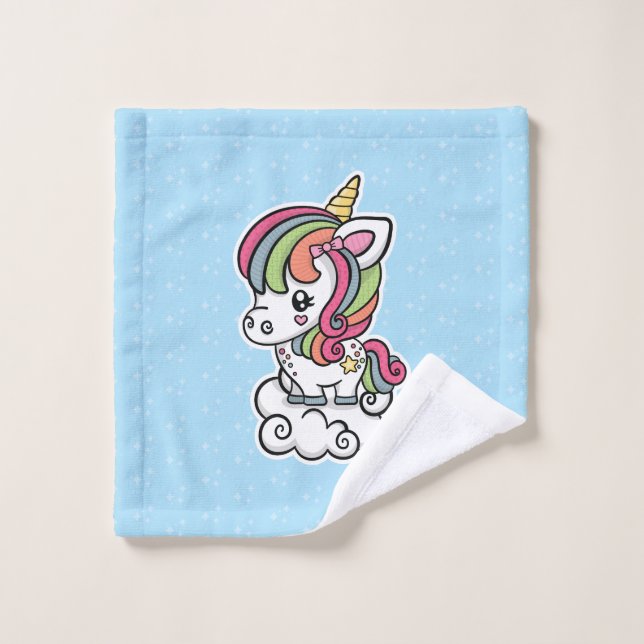 Niedlicher Unicorn Waschlappen (Waschlappen)