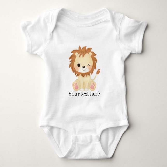niedlicher Unisex-Löwe Baby Strampler (Vorderseite)