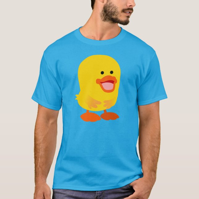 Niedlicher unschuldiger Cartoon Duckling T - Shirt (Vorderseite)