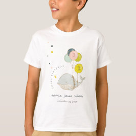 Niedlicher Unterwasser-Ballon Whale Herzstück Kind T-Shirt