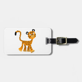 Niedlicher unverschämter Cartoon Cheetah Gepäckmar Gepäckanhänger