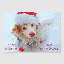Niedlicher Urlaub Dackel Hund Xmas festlichen Hut 