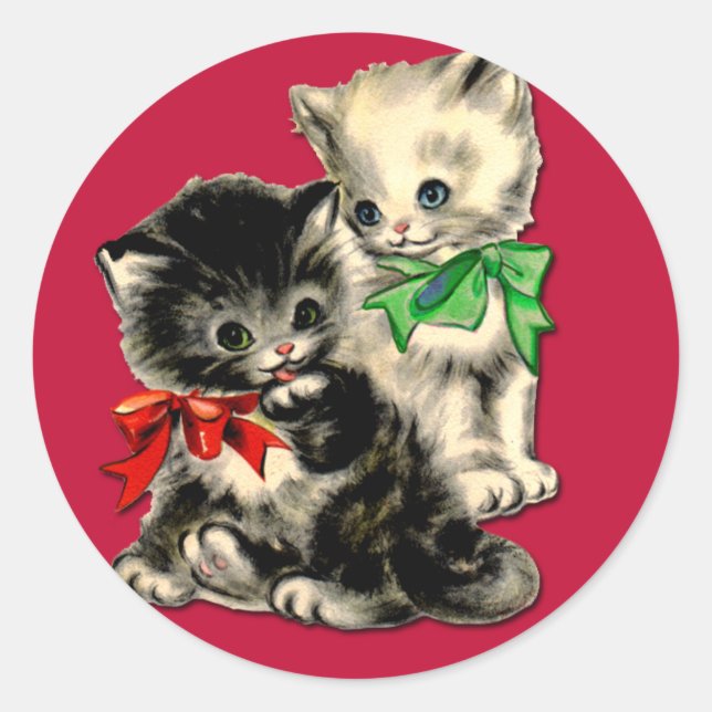 Niedlicher Urlaub Kittens Stickers (Vorderseite)