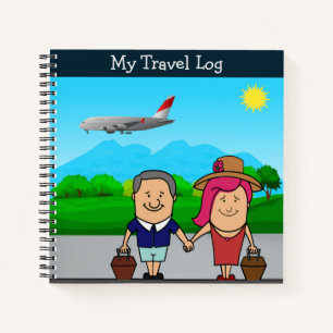 Niedlicher Urlaub Reiseprotokoll-Notebook Notizbuch