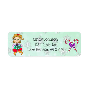 Niedlicher Urlaub Weihnachten Elf und Candy Canes