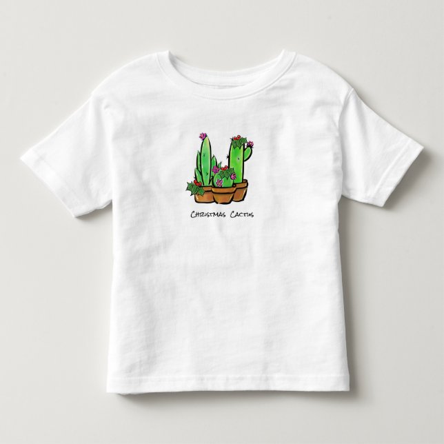 Niedlicher Urlaub Xmas Cactus cacti succuli Kleinkind T-shirt (Vorderseite)