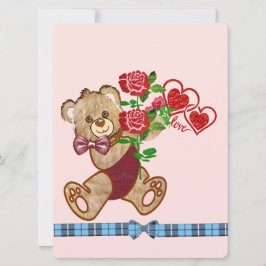Niedlicher Valentinbär Feiertagskarte