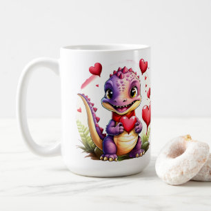 Niedlicher Valentindrache Adorable Lovethemed Drac Kaffeetasse
