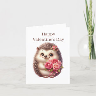 Niedlicher Valentine-Igel Feiertagskarte